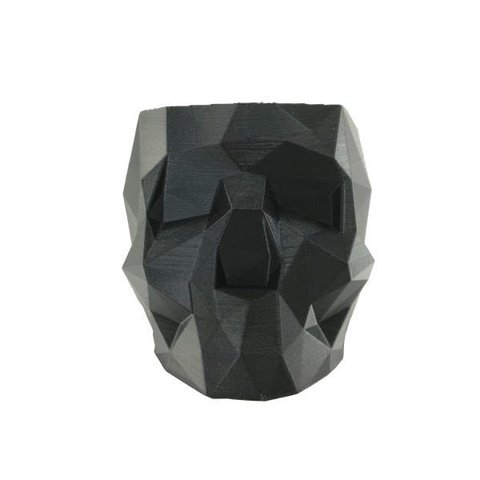 Caveira Geometrica - Vaso Cactos ou Suculentas:preto