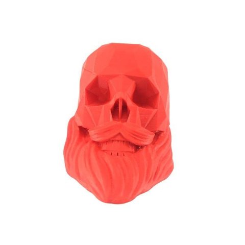 Caveira Barba - Vaso Cactos ou Suculentas:vermelho