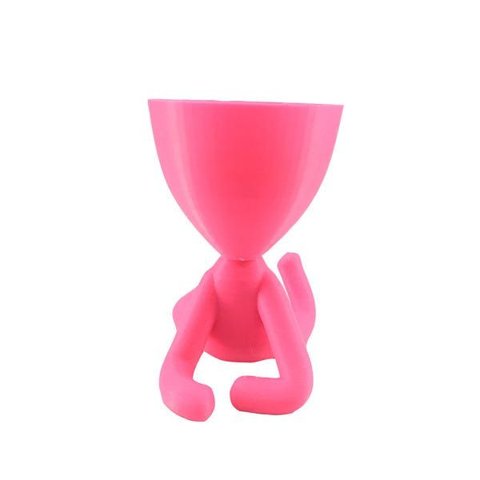 Deitado - Vaso Cactos ou Suculentas:rosa