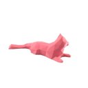 Ver imagem 3 de Gato Deitado Low Poly Geométrico Decoração 3d:rosa