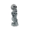 Ver imagem 3 de Caveira Tripla Não Ouço Não Falo Não Vejo Decoração 3d:cinza