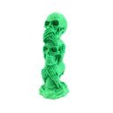 Ver imagem 2 de Caveira Tripla Não Ouço Não Falo Não Vejo Decoração 3d:verde