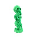 Ver imagem 3 de Caveira Tripla Não Ouço Não Falo Não Vejo Decoração 3d:verde