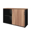 Ver imagem 6 de Armário Escritório 120cm 2 Portas de Correr e Prateleiras F5 Cor:nogal com Preto