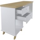 Ver imagem 7 de Escrivaninha Retrô para Escritório Sky Artany Branco e Olmo