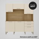 Ver imagem 5 de Armário de Cozinha Compacta Mdf 6 Portas Italia Plus - Freijó-soft