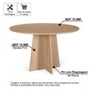 Ver imagem 2 de Mesa de Jantar Redonda 4 Lugares 90 Cm Isabela Jade