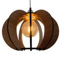 Ver imagem 1 de Luminária Lustre Pendente Caroá New York Noite Madeira Teto Sala Quarto Cozinha Balcão Marrom