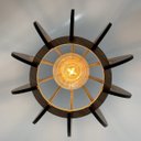 Ver imagem 4 de Luminária Lustre Pendente Caroá New York Noite Madeira Teto Sala Quarto Cozinha Balcão Marrom