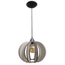 Ver imagem 2 de Luminária Lustre Pendente Caroá New York Noite Madeira Teto Sala Quarto Cozinha Balcão Cinza