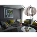 Ver imagem 4 de Luminária Lustre Pendente Caroá New York Noite Madeira Teto Sala Quarto Cozinha Balcão Cinza