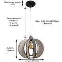 Ver imagem 3 de Luminária Lustre Pendente Caroá New York Noite Madeira Teto Sala Quarto Cozinha Balcão Cinza