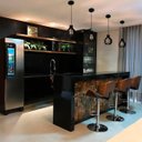Ver imagem 4 de Luminária Lustre Pendente Caroá Pequim P Madeira Teto Sala Quarto Cozinha Balcão Preto