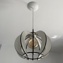 Ver imagem 2 de Luminária Lustre Pendente Caroá New York Noite Madeira Teto Sala Quarto Cozinha Balcão Branco