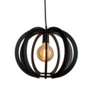 Ver imagem 1 de Luminária Lustre Pendente Caroá New York Dia Madeira Teto Sala Quarto Cozinha Balcão Preto