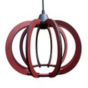 Ver imagem 2 de Luminária Lustre Pendente Caroá New York Dia Madeira Teto Sala Quarto Cozinha Balcão Marsala
