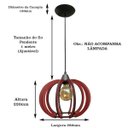 Ver imagem 3 de Luminária Lustre Pendente Caroá New York Dia Madeira Teto Sala Quarto Cozinha Balcão Marsala