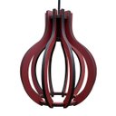 Ver imagem 2 de Luminária Lustre Pendente Caroá Pequim P Madeira Teto Sala Quarto Cozinha Balcão Marsala