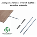 Ver imagem 5 de Kit 2 Prateleiras Grossas Flutuantes com Suporte Invisível Mdf Amadeirado 60 Cm