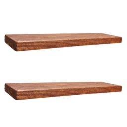 Kit 2 Prateleiras Madeira Maciça Pinus Com Suporte Invisível - 1