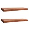 Kit 2 Prateleiras Madeira Maciça Pinus Com Suporte Invisível - 1