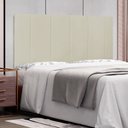 Ver imagem 2 de Cabeceira Painel Solteiro 0,90m Ravenna Corano - Pallazio - Marfim