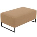 Ver imagem 1 de Puff Decorativo Sala De Estar Cléo 90cm Base De Ferro Preto W01 Bouclê Mostarda - Lyam Decor
