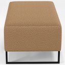 Ver imagem 7 de Puff Decorativo Sala De Estar Cléo 90cm Base De Ferro Preto W01 Bouclê Mostarda - Lyam Decor