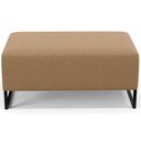 Ver imagem 5 de Puff Decorativo Sala De Estar Cléo 90cm Base De Ferro Preto W01 Bouclê Mostarda - Lyam Decor