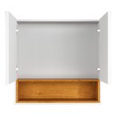 Ver imagem 4 de Armario Espelheira 2 Portas 58 cm Orion Naturalle Branco Bechara
