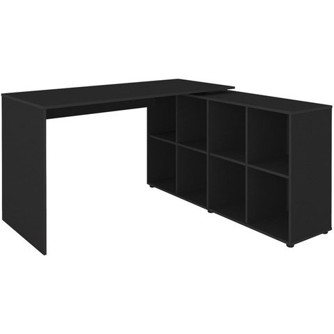 Escrivaninha Mesa Escritorio 8 Nichos Ne6 Preto Arty