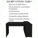 Ver imagem 3 de Escrivaninha Mesa Escritorio 8 Nichos Ne6 Preto Arty