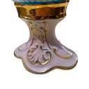 Ver mais imagens de Jogo de 3 Ânforas em Porcelana Ilustradas Rosa com Azul 35x23x12cm e 28x19x10cm