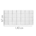 Ver imagem 2 de Painel Estofado Luxo Clara 140cm Casal para Cama Box Corino Branco - Gat Magazine