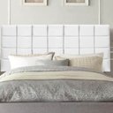 Ver imagem 1 de Painel Estofado Luxo Clara 140cm Casal para Cama Box Corino Branco - Gat Magazine