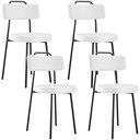 Ver imagem 1 de Kit 04 Cadeiras Decorativas Estofada Para Sala De Jantar Barcelona L02 Facto Branco - Lyam Decor