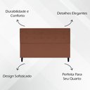 Ver imagem 3 de Cabeceira Cama Ivy King Ivy 195 Cm Suede Terracota, Suede