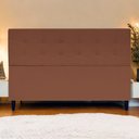 Ver imagem 4 de Cabeceira Cama Ivy King Ivy 195 Cm Suede Terracota, Suede