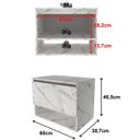 Ver imagem 7 de Gabinete de Banheiro 60 Cm 1 Porta com Cuba Valente Mármore Branco