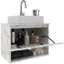 Ver imagem 2 de Gabinete de Banheiro 60 Cm 1 Porta com Cuba Valente Mármore Branco