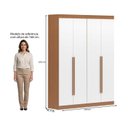 Ver imagem 3 de Guarda-Roupa Closet 2 Módulos Roupeiro 4 Portas 4 Gavetas Versatille Yescasa
