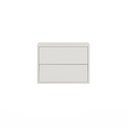 Ver imagem 1 de Mesa de Cabeceira Suspensa Har 2 Gavetas - 45 Cm X 35 Cm - Tauari / Telinha Rattan Off White Suave