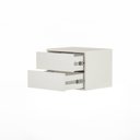 Ver imagem 4 de Mesa de Cabeceira Suspensa Har 2 Gavetas - 45 Cm X 35 Cm - Tauari / Telinha Rattan Off White Suave
