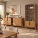 Ver imagem 1 de Conjunto Buffet + Cristaleira Lizz Cedro Casa D Móveis