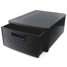 GAVETEIRO MODULAR RATTAN PRETO - 1