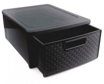 GAVETEIRO MODULAR RATTAN PRETO - 2