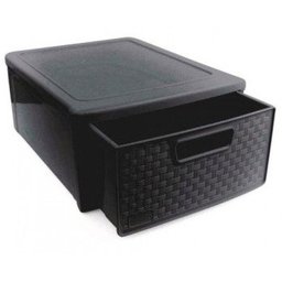 GAVETEIRO MODULAR RATTAN PRETO - 2