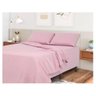 Jogo de Cama Casal Teka 100% Algodão - 150 Fios Diamante 4 Peças - Rosa - 2