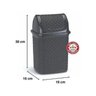 LIXEIRA PIA BASCULANTE RATTAN 4,5L PRETO - 3