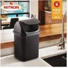 LIXEIRA PIA BASCULANTE RATTAN 4,5L PRETO - 2